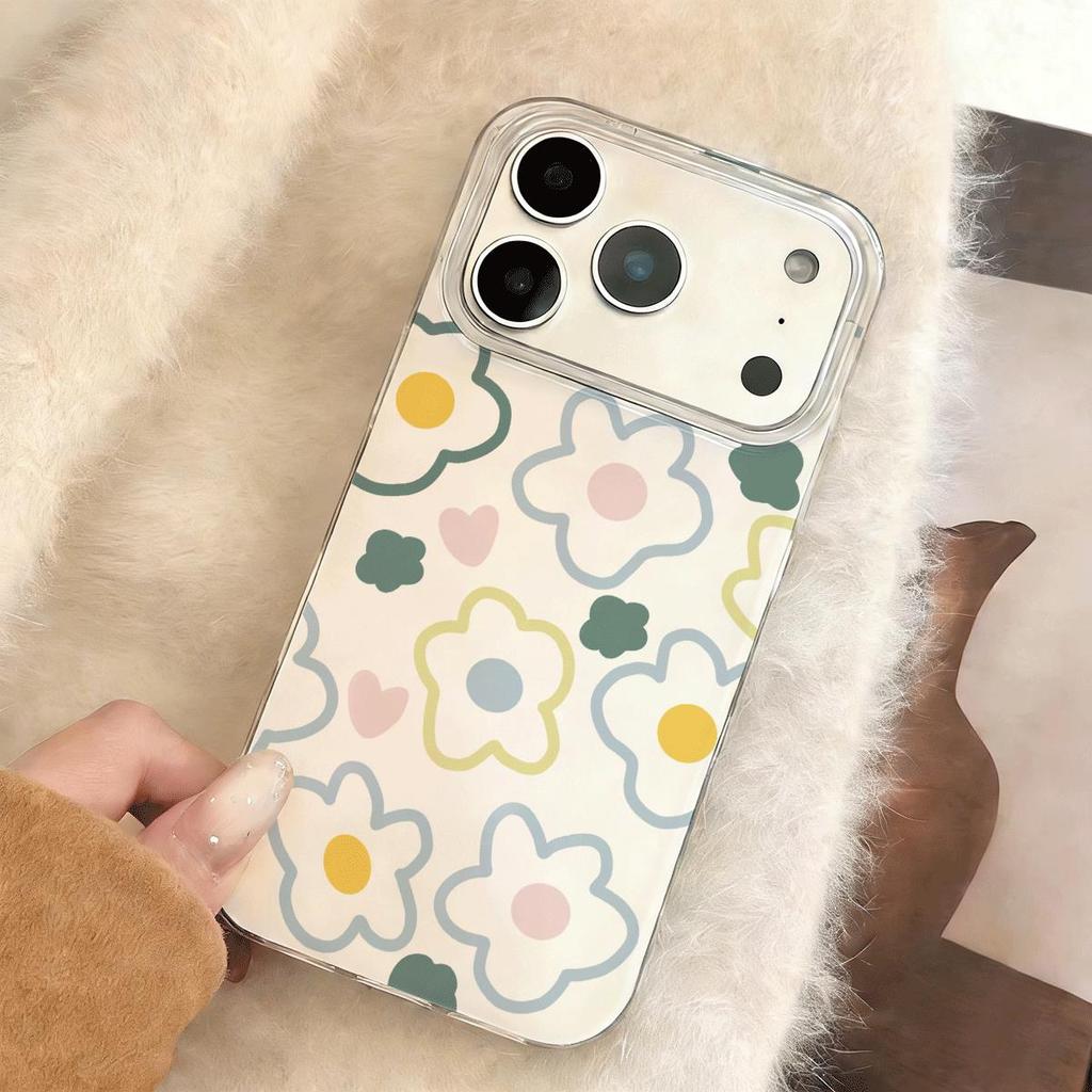 Hoa tươi nhỏ cho 16 trường hợp iPhone 17Air Trường hợp hai lớp 14 13 11Pro