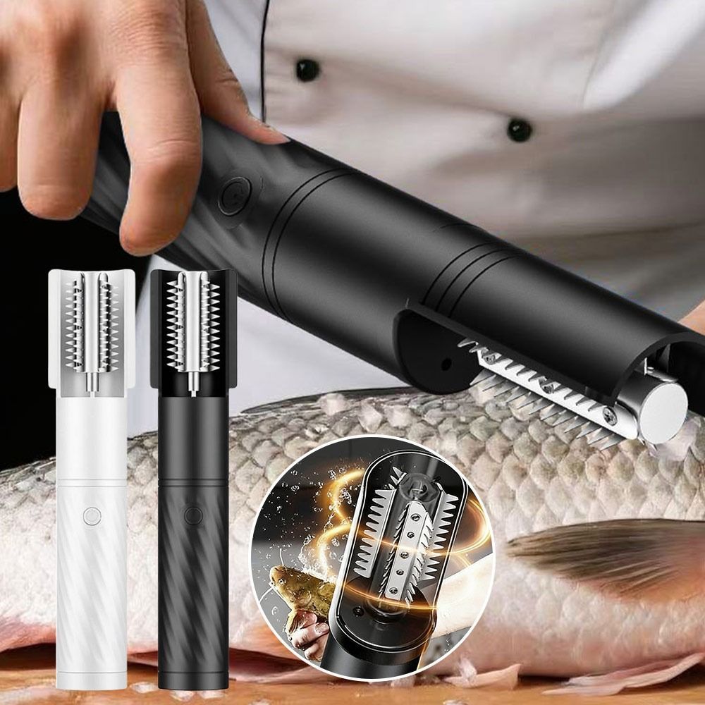 Dụng cụ loại bỏ vảy cá điện JIGK, Dụng cụ cạo vảy cá có thể sạc lại di động, Quà tặng Dụng cụ đánh vảy cá xoay chống trượt