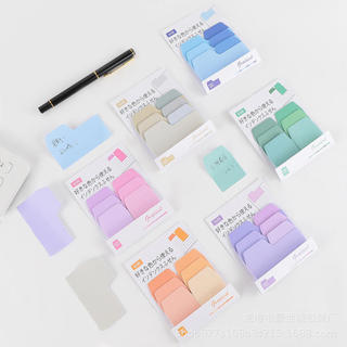 Giấy dán đầy màu sắc không thấm nước Giấy dán nhãn trang mờ tối giản Công cụ lập kế hoạch chuyển màu mờ Ghi chú dán cho sổ lưu niệm văn phòng Người lập kế hoạch