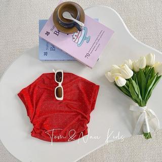 A30-[tomnaukids] Áo cộc tay cổ hến ĐÍNH ĐÁ bé gái cực sang - Size 8-35Kg