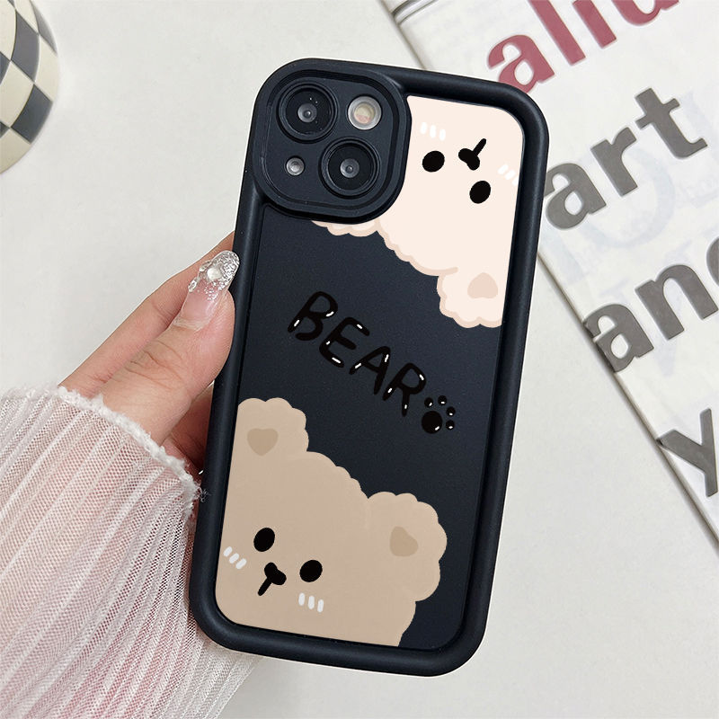 Ốp Lưng Cho OPPO A6 A5X A3 A95 A74 A60 A58 A57 A54 A53 A52 A38 A18 A17 A16 A15 F11 F9 Pro Reno 14 13 12 11 10 7Z 8Z 6Z Thiết Kế Mắt Thiên Thần Chống Rơi Họa Tiết Gấu Dễ Thương JGS008