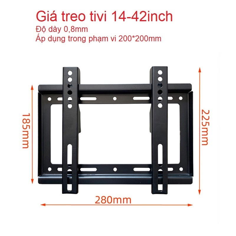 Khung treo cố định từ 14-42 inch, 26-70 inch Khung Treo Tường Siêu Chắc Tương Thích Nhiều Dòng Tivi