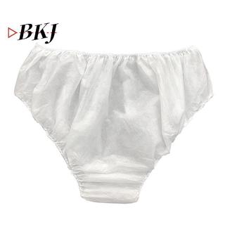 [KJ] 10x Quần lót dùng một lần Quần lót giấy dệt đôi màu trắng Quần lót Unisex Thả [Mới]