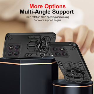 Dành Cho Motorola Moto Edge 60 Pro 5G Ốp điện thoại Cứng Với Kéo Loại Nhẫn Đứng Chống Sốc Nâng Cạnh Mỏng Bao
