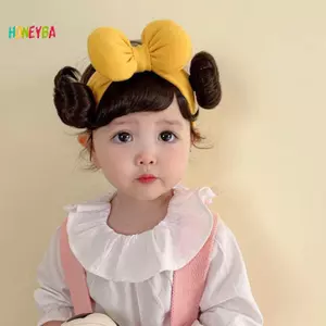 Thời Trang Dễ Thương Cho Bé Tóc Giả Nơ Băng Đô Quấn Tóc Sơ Sinh Tập Đi Tóc Giả Mũ Cosplay Mũ Đẹp