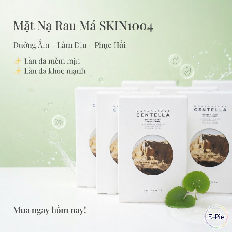 【Nhập khẩu】SKIN1004 Madagascar Centella Mặt nạ Rau Má Hàn Quốc Phục hồi làn da,bổ sung các hoạt chất