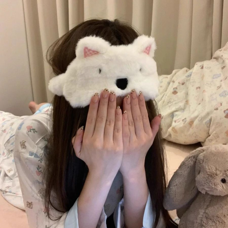 Hoạt Hình Dễ Thương Sang Trọng Chó Con Mặt nạ Mắt Ngủ Che Bóng Du Lịch Nghỉ Trưa Chuyên Dụng Giảm Mệt Mỏi Mắt Hỗ Trợ Ngủ Che Mặt nạ Mắt, Mặt nạ Ngủ