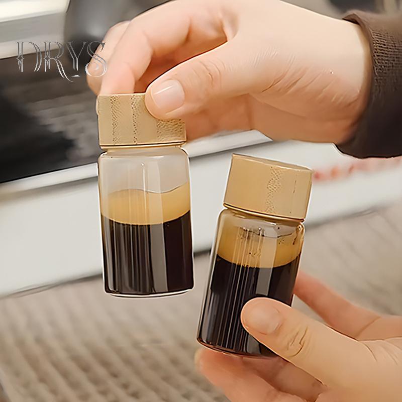 (TFT) 20 / 25 / 30ml Chai Thủy Tinh Mini Cho Cà Phê Nước Sữa Cô Đặc Chai Chống Rò Rỉ Có Nắp Mason Jar Di Động Rỗng Jar MỚI