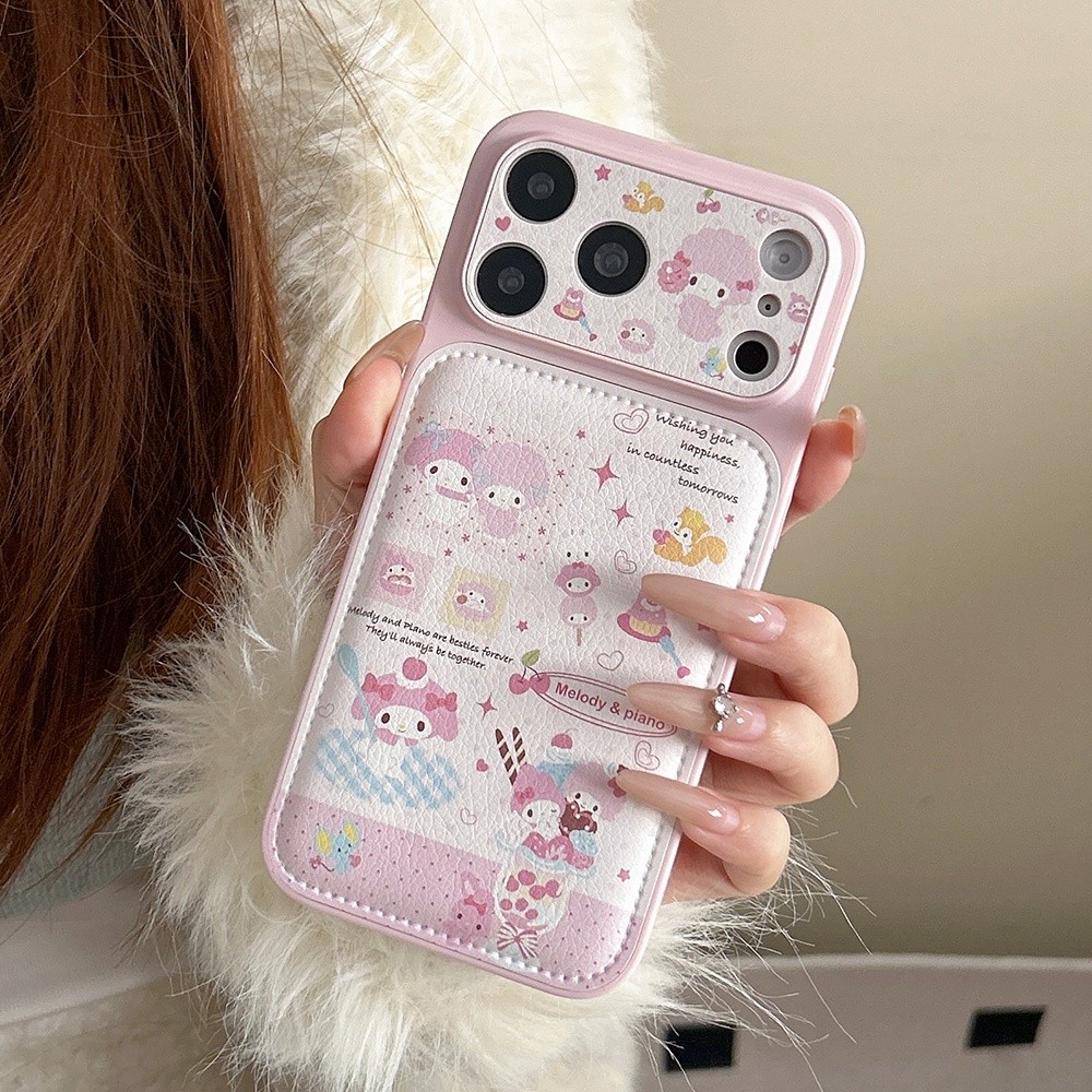 Kem Hoạt Hình Thỏ Đệm Không Khí Đệm Da Ốp Lưng Điện Thoại iPhone 17 Pro Max 16 15 14 Vỏ Bảo Vệ Chống Sốc