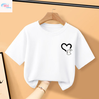 Áo thun cổ tròn in hình đơn giản，dễ thương theo phong cách Instagram dành cho bé trai，kiểu dáng thường ngày và thoải mái