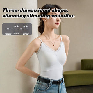 Áo lót hai dây bằng lụa băng Brelira, ren Pháp, không đường may, không vết hằn, dành cho nữ, có đệm ngực, mùa hè, giúp thon gọn, tôn dáng, thoáng khí.