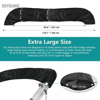 Soyoung Soyoung Fabater Bimini Nắp Bảo Quản Hàng Đầu Phù Hợp Lên Đến 103in/8.5ft Vải Oxford Rộng Chống Nước Tán Thuyền Cho Ống Lớn Che Nắng Vải Phao Thay Thế