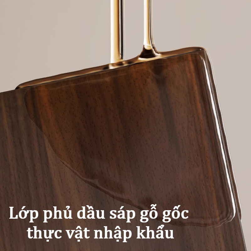 Kệ để đồ nhà tắm gỗ óc chó, giá đựng mỹ phẩm treo tường chống gỉ sét, chịu lực siêu bền