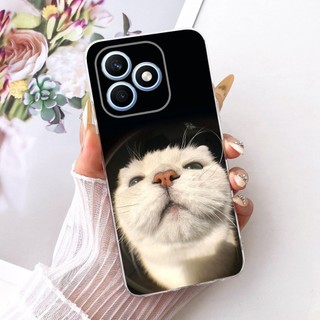 Dành Cho Honor X8d Mới Thanh Lịch Hoa Mèo Tranh Vỏ Honor X8D 4G Silicon Mềm TPU Vỏ Điện Thoại