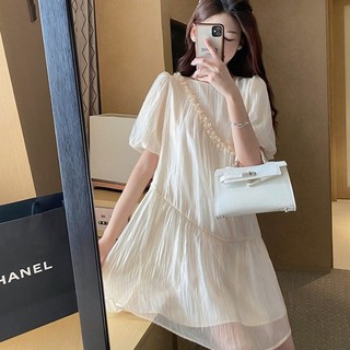 Váy Liền Voan Kiểu Pháp, Trang Phục Nữ Mẫu Mới Mùa Hè, Váy Thon Gọn Kiểu Tây Cao Cấp,phù hợp dáng người nhỏ