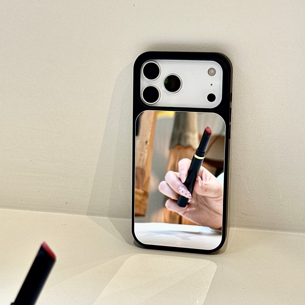Ốp điện thoại bề mặt gương bạc đơn giản cho iPhone 17 Pro Max 17 16 15 14 13 ốp lưng iphone