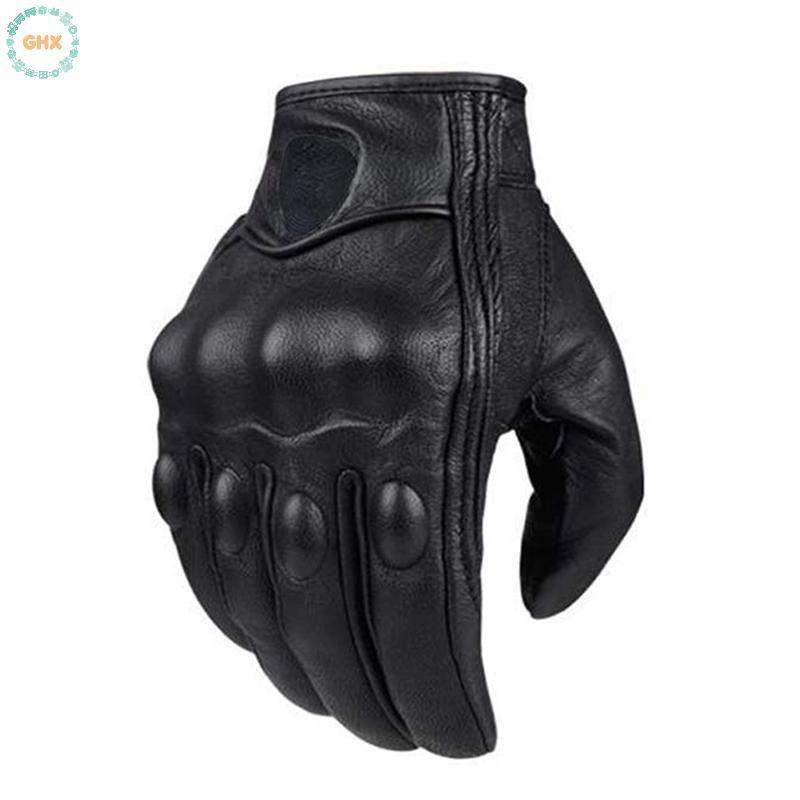 Mới Retro Da Thật Găng Tay Xe Máy Moto Găng Tay Chống Thấm Nước Motocross Găng Tay Tốt