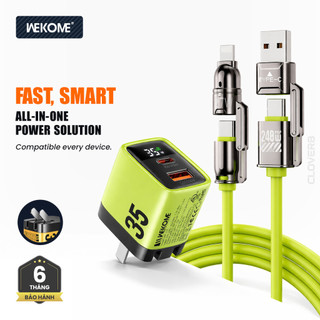 Củ Sạc Nhanh 35W Wekome WP-U25 Kèm Cáp 4 Trong 1 cho iPhone iPad Macbook Air