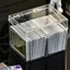 Clear Plastic Card Storage Box With Adjustable Dividers For Home Offices Organization