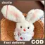 Doutie Hoạt Hình Dễ Thương Tai Dài Thỏ Squeak Sang Trọng Búp Bê Đồ Chơi Nhồi Bông Móc Khóa Mặt Dây Chuyền Nữ Tính Móc Khóa Túi Treo Đồ Trang Trí Quà Tặng VN