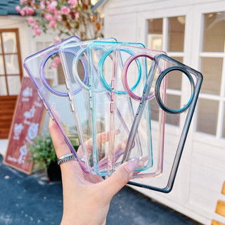 Ốp Điện Thoại Acrylic Trong Suốt Màu Cho Honor 400 200 Lite Pro Smart X9C X7C X6B Plus Magic7 Lite 5G 4G Khung TPU Chống Rơi Chống Rơi Vỏ Đơn Giản Thời Trang
