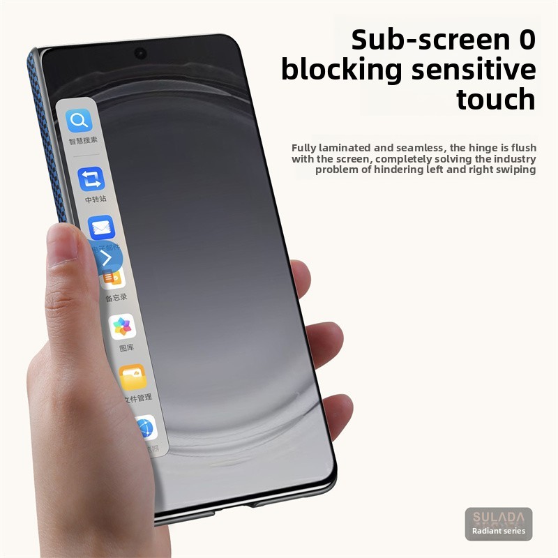 Dành Cho OPPO Find N6 N5 Ốp Lưng Sang Trọng Sợi Carbon Siêu Mỏng Họa Tiết Da Gấp Bản Lề Từ Tính Sạc Không Dây Bìa Cứng