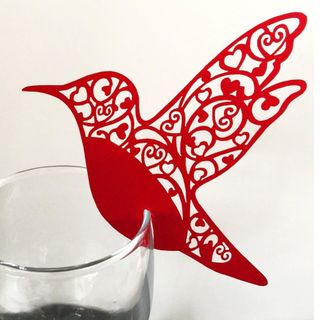 [PEASEE] 50 Cái / gói Humming Birds Place Cards, Hummingbird Birds Cardstock Thiệp Bàn Cưới, Thẻ Ghế Bướm Rỗng Thanh Lịch Trang Trí Đám Cưới