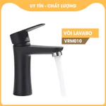 Vòi lavabo inox 304 đen cao cấp, vòi lavabo nóng lạnh thiết kế hiện đại, vòi lavabo phòng tắm bền đẹp VRM010, 029 — ảnh 1