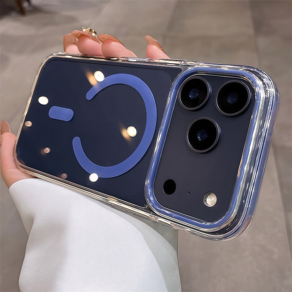 Ốp điện thoại từ tính trong suốt chất lượng cao cho IPhone 17 Pro Max 13 14 15 16 pro max Vỏ bảo vệ điện thoại màu chống rơi Vỏ silicon mềm Ốp lưng trong suốt