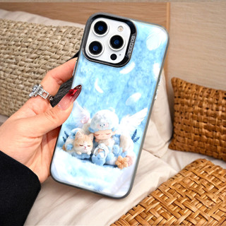 Ốp Lưng Iphone Phim hoạt hình thời trang Cho Iphone 7 xs xr 11 12 13 14 15 16 Pro Max Plus Pop Mart DIMOO  cat blue