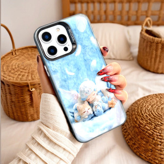 Ốp Lưng Iphone Phim hoạt hình thời trang Cho Iphone 7 xs xr 11 12 13 14 15 16 Pro Max Plus Pop Mart DIMOO  cat blue