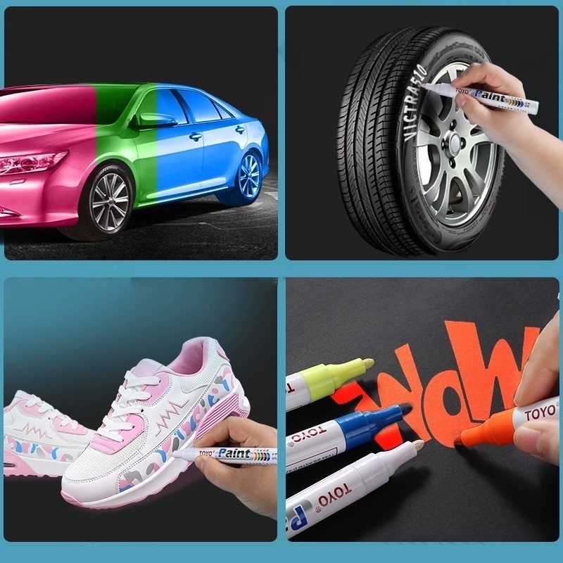 【COD】Bút sơn đánh dấu đa năng với mực chống thấm dầu và nước, không phai màu, lý tưởng cho công trường và xưởng.