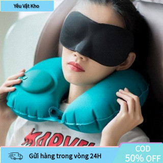 【COD】Gối cổ hình chữ U tự phồng bằng tay, lý tưởng cho những chuyến bay dài và giấc ngủ trưa tại văn phòng.