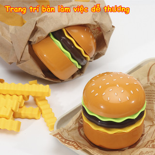 【BabyJoy】Đèn burger mini đa năng,kèm gọt bút và cất đồ,đèn ngủ để bàn dễ thương quà sinh nhật ý nghĩa