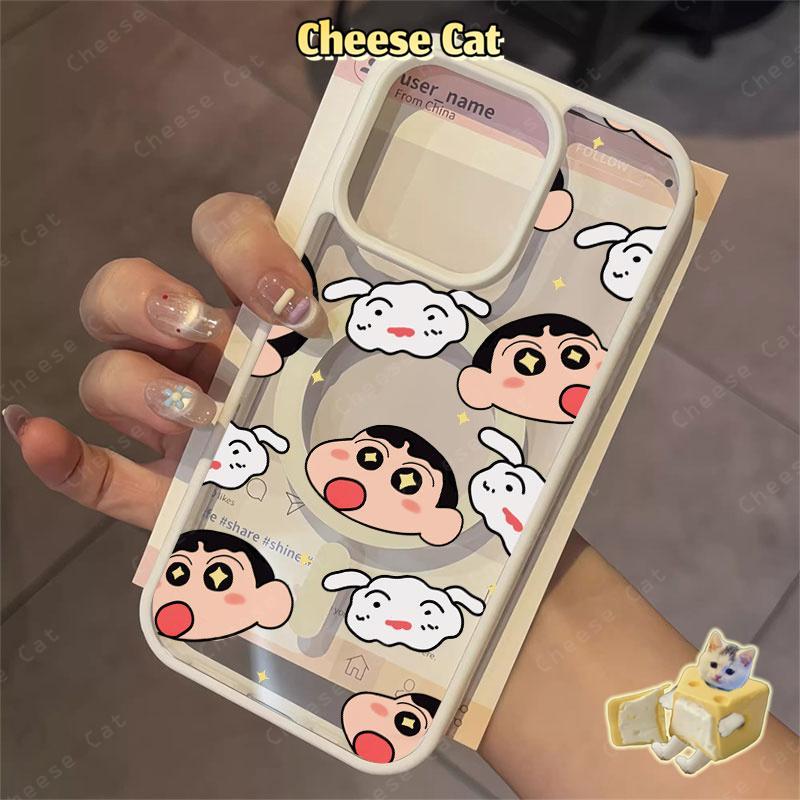 Chú chó con hoạt hình dễ thương Ốp điện thoại từ tính cho iPhone 11 12 13 14 15 16 17 Pro Max 7 Plus Xs Max Vỏ dễ thương