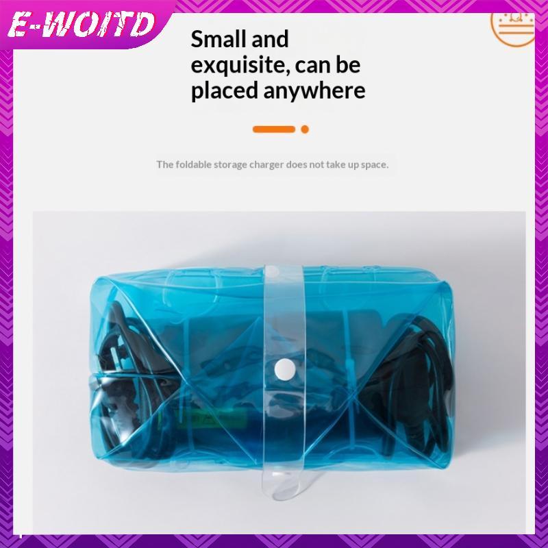 E-WOITD Điện Xe Máy Sạc Áo Mưa Bao Da Túi Sạc Ô Tô Điện PVC Túi Chống Thấm Nước Cắm Ngoài Trời Đa Năng Chống Bụi Hộp Bảo Vệ E-WOITD