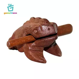 Nhạc cụ Guiro Bộ gõ tay Bộ gõ nhỏ Gỗ Guiro Shaker Ếch Rasp Kết cấu chống trượt di động Thích hợp cho ban nhạc biểu diễn trực tiếp Accompanime