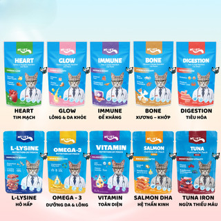 Thức ăn Pate cho mèo Mr.Vet dạng túi 70g Bổ sung Omega-3, L-lysine và Vitamin cho mèo Mọi Lứa Tuổi