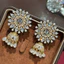 Bông tai hoa ngọc trai zircon thiết kế sang trọng