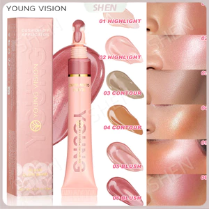 YW Đệm Lỏng Sửa Chữa Blush Highlighter Ngọc Trai Tinh Tế Blush Liquid Hoạt Động Dễ Dàng Mang Theo