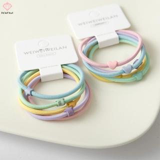 [Dây buộc tóc co giãn ngôi sao trái tim nhiều màu sắc - Scrunchie Hàn Quốc] Giá đỡ tóc tiện lợi dành cho nữ và thiếu nữ
