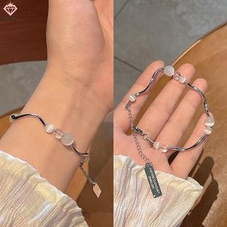 Vòng tay nữ đính cườm opal sáng tạo, phong cách Hàn Quốc tối giản và cổ điển