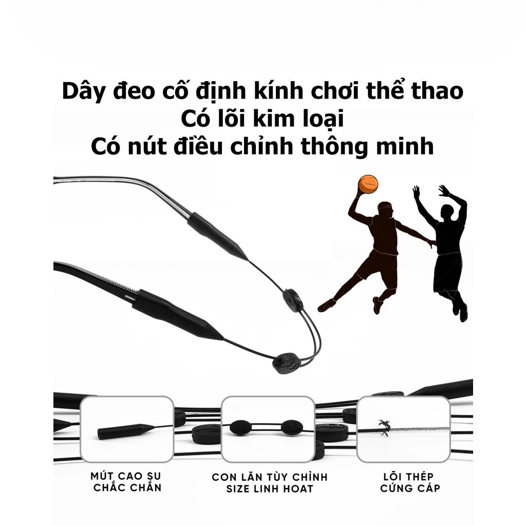 【COD】Dây đeo kính chống trượt sử dụng lõi kim loại chắc chắn và bền,có nút điều chỉnh độ dài,một hộp bao gồm bộ sản phẩm