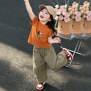 Bé Gái Hoạt Hình Mùa Hè Mickey 2026 Mới Trẻ Em Áo Thun Tay Ngắn Cotton Ngắn Nửa Tay Top