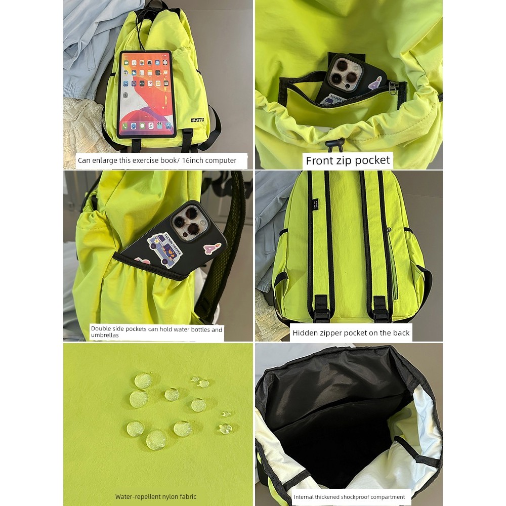 Mùa Hè Sản Phẩm Mới Ngoài Trời Cầu Lông Thể Thao Ba Lô Nữ Thiết Kế Dây Rút Schoolbag Nữ Du Lịch Ba Lô