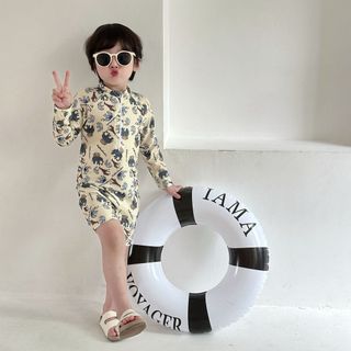 Đồ bơi liền thân bé trai dài tay - áo bơi chống nắng nhanh khô họa tiết dễ thương đi biển mùa hè
