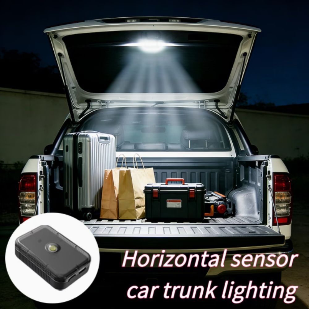 Đèn hộp đuôi xe máy LACYES, Đèn cảm biến LED cảm ứng có thể sạc lại loại C, Chất liệu ABS cảm biến tự động tiện lợi Tuổi thọ pin dài Đèn chống va chạm Thân xe ô tô