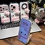 Ốp Điện Thoại Nhung Nơ Kt Mèo Màu Hồng Dễ Thương Cho iPhone 16 15 14 13 12 11 Pro Max X Xr Xs Max 7 8 Plus SE2020