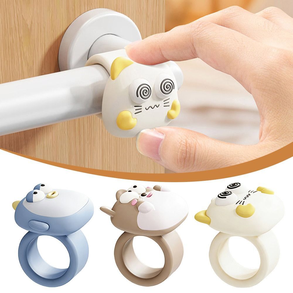 Tấm chắn tác động tay nắm cửa HOBBYIN, Nút chặn cửa chống sốc hoạt hình, Tấm bảo vệ tường im lặng không đục lỗ bằng silicon dễ thương để trang trí phòng ngủ