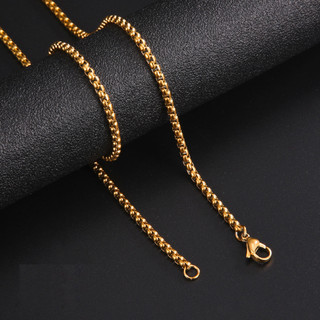 Sản phẩm bán buôn: Hộp dây chuyền xích thép không gỉ stylepunk, dày 2mm, đơn giản, phù hợp cho nam và nữ